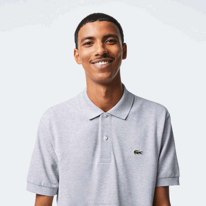 Lacoste Original L.12.12 Heathered Polo 646T127 Grey Chine CCA Men