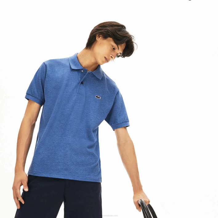 Lacoste Original L.12.12 Heathered Polo 646T865 Blue Chine 5CH Men