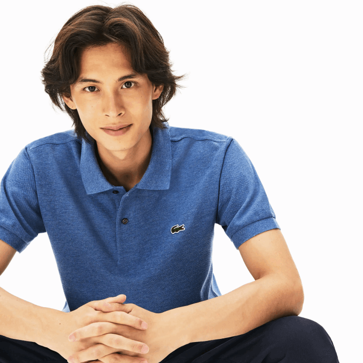 Lacoste Original L.12.12 Heathered Polo 646T865 Blue Chine 5CH Men