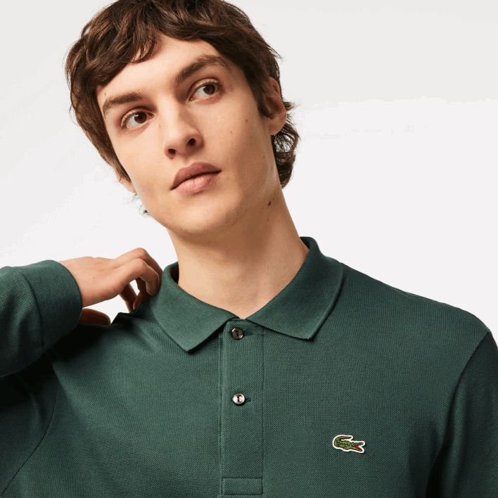 Lacoste Original L.12.12 Long Sleeve Polo 646T1301 Green 5HX Men