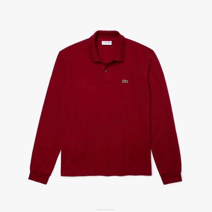Lacoste Original L.12.12 Long Sleeve Polo 646T799 Bordeaux 476 Men
