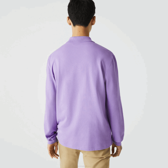 Lacoste Original L.12.12 Long Sleeve Polo 646T945 Purple GFU Men