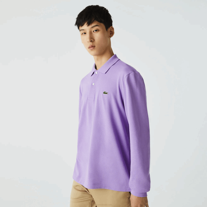 Lacoste Original L.12.12 Long Sleeve Polo 646T945 Purple GFU Men