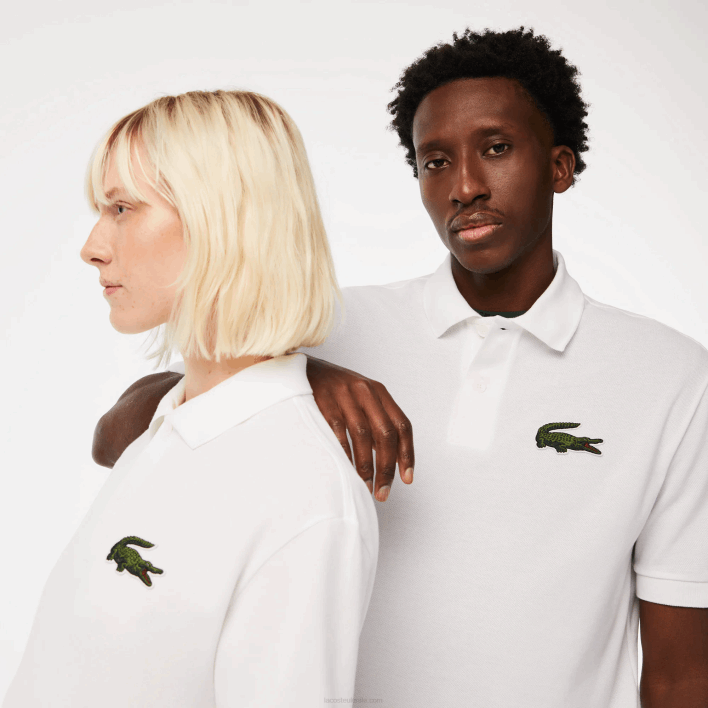Lacoste Original L.12.12 Loose Fit Polo 646T231 White 001 Men