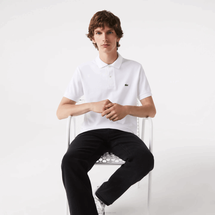 Lacoste Original L.12.12 Polo with heavy cotton pique 646T249 White 001 Men