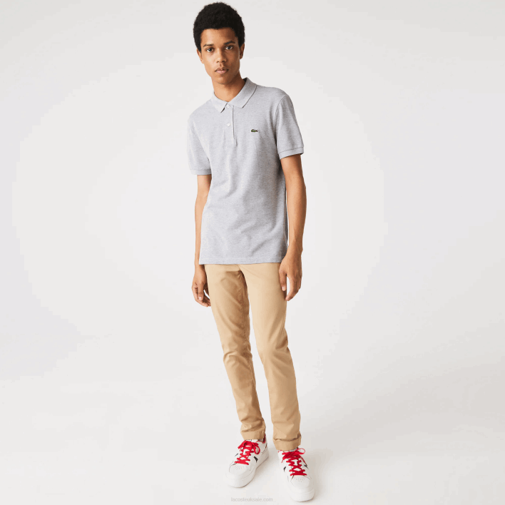 Lacoste Original L.12.12 Slim Fit Polo 646T1267 Grey Chine YRD Men