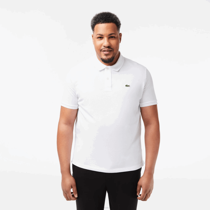 Lacoste Original L.12.12 Slim Fit Polo 646T158 White 001 Men