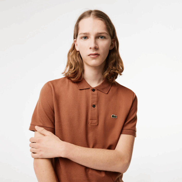 Lacoste Original L.12.12 Slim Fit Polo 646T219 Light Brown LFA Men