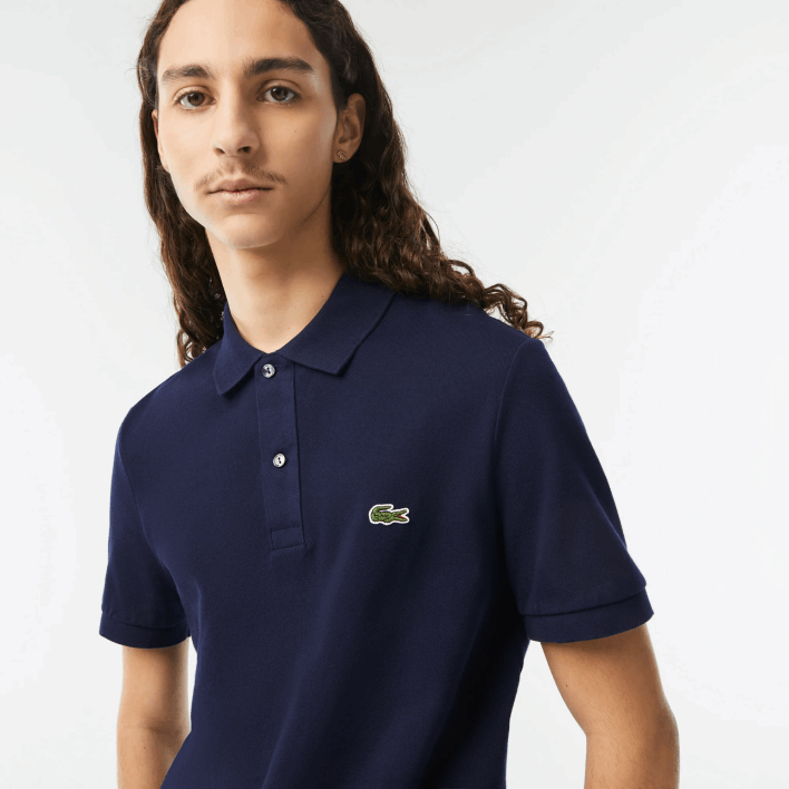 Lacoste Original L.12.12 Slim Fit Polo 646T685 Navy Blue 166 Men