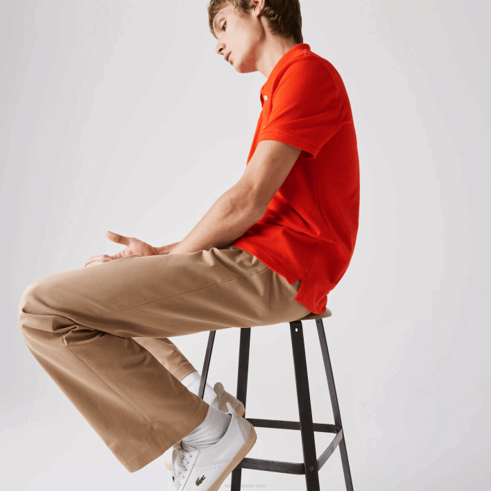 Lacoste Original L.12.12 Slim Fit Polo 646T702 Red 3B2 Men