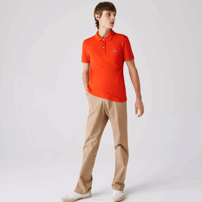 Lacoste Original L.12.12 Slim Fit Polo 646T702 Red 3B2 Men