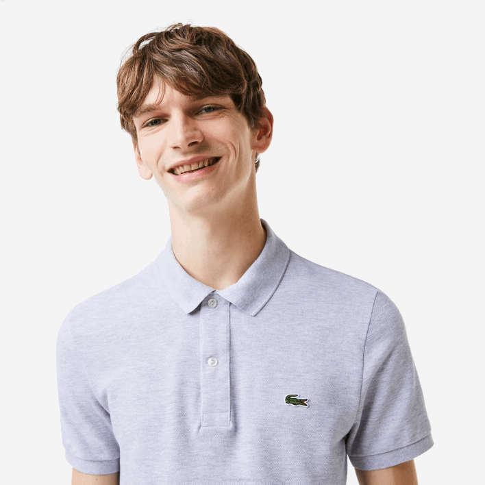 Lacoste Original L.12.12 Slim Fit Polo 646T766 Grey Chine CCA Men