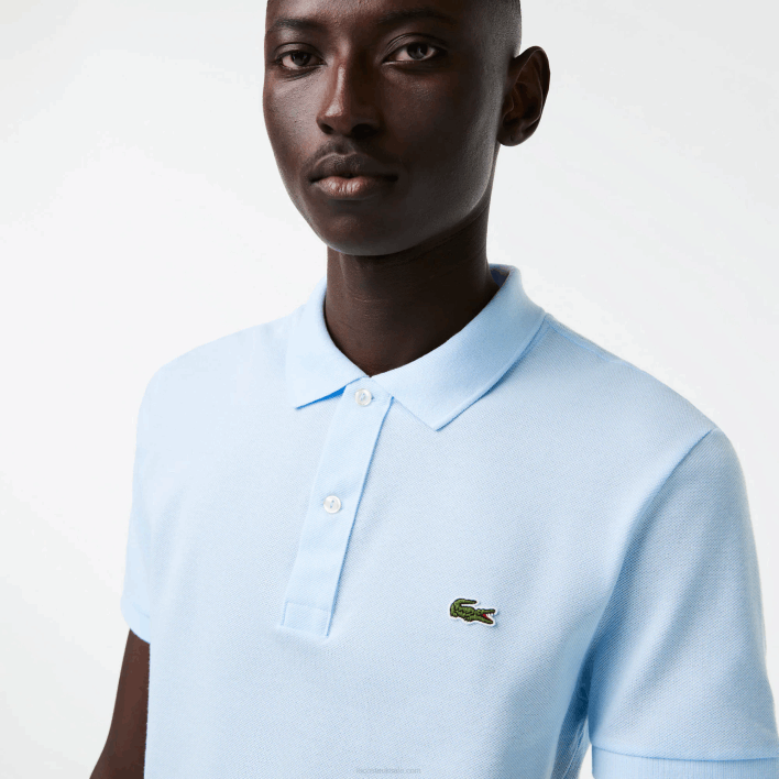 Lacoste Original L.12.12 Slim Fit Polo 646T806 Light Blue T01 Men