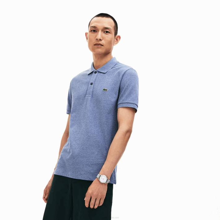 Lacoste Original L.12.12 Slim Fit Polo 646T883 Blue Chine 1GF Men