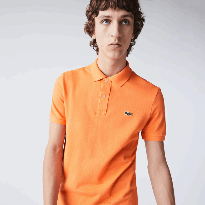 Lacoste Original L.12.12 Slim Fit Polo 646T943 Orange NPB Men