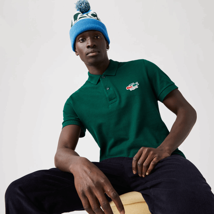 Lacoste Regular Fit Crocodiles Organic Cotton Polo Shirt 646T843 Green 3M2 Men