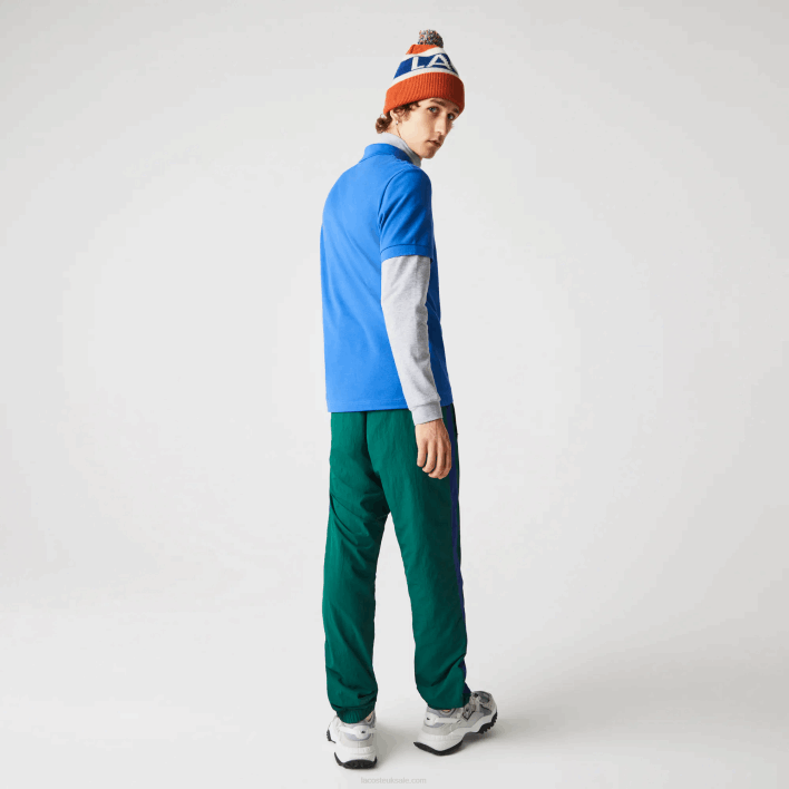 Lacoste Regular Fit Crocodiles Organic Cotton Polo Shirt 646T844 Blue QPT Men