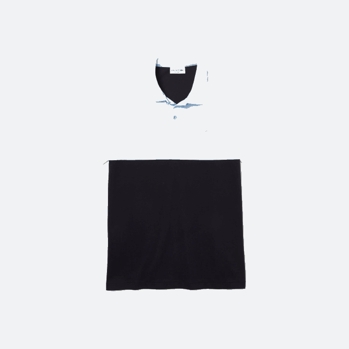 Lacoste Regular Fit Light Breathable Colorblock Pique Polo 646T867 Navy Blue Light Blue White TX4 Men