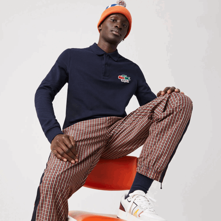 Lacoste Regular Fit Organic Cotton Polo Shirt 646T917 Navy Blue 166 Men