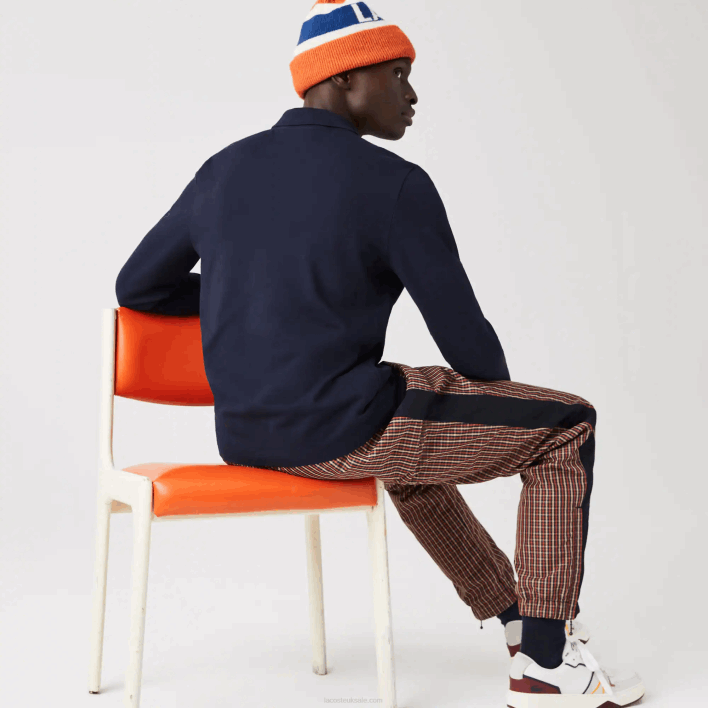 Lacoste Regular Fit Organic Cotton Polo Shirt 646T917 Navy Blue 166 Men