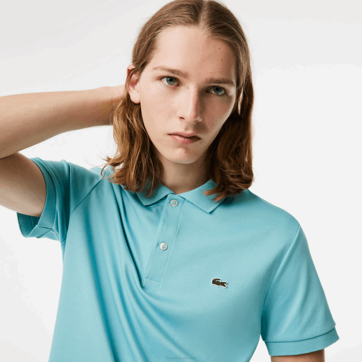 Lacoste Regular Fit Pima Cotton Polo 646T257 Turquoise BVG Men