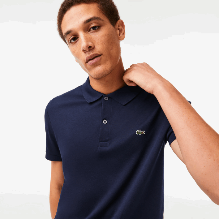 Lacoste Regular Fit Pima Cotton Polo 646T791 Navy Blue 166 Men