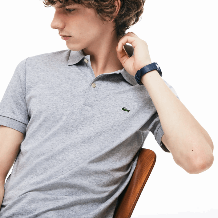 Lacoste Regular Fit Pima Cotton Polo 646T798 Grey Chine CCA Men