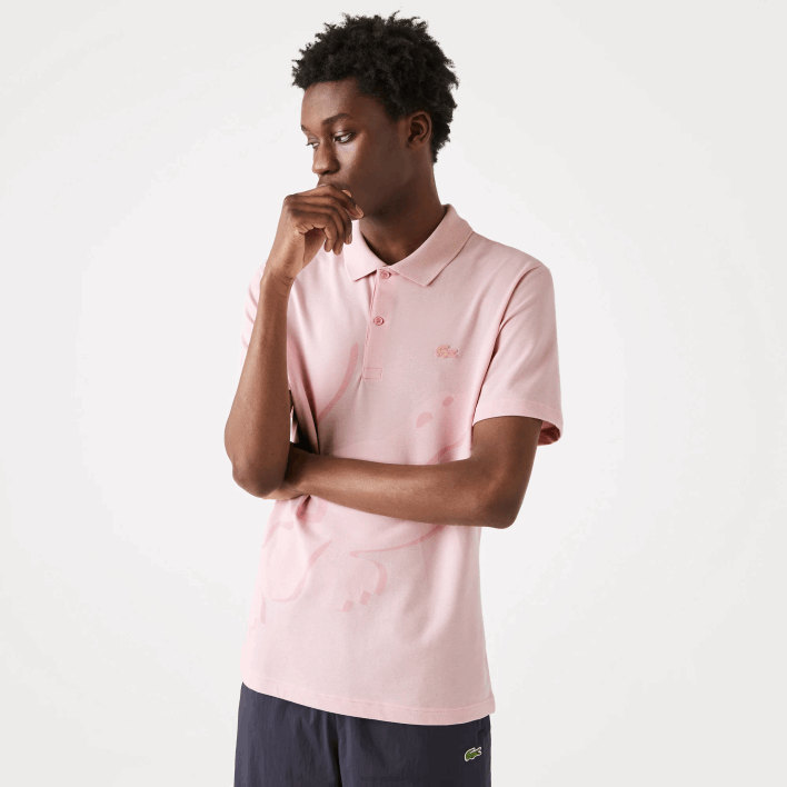 Lacoste Regular Fit Stretch Organic Cotton Polo 646T932 Pink HCQ Men