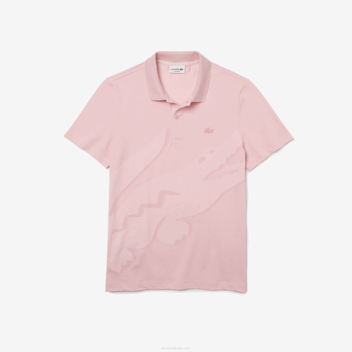 Lacoste Regular Fit Stretch Organic Cotton Polo 646T932 Pink HCQ Men