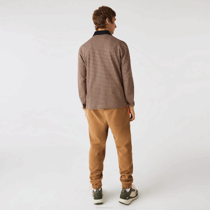 Lacoste Relaxed Fit Tartan Print Polo 646T924 Beige Navy Blue Bordeaux V40 Men