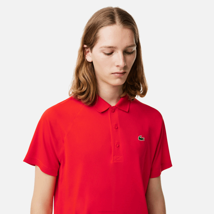 Lacoste SPORT Breathable Abrasion-Resistant Interlock Polo 646T163 Red S5H Men