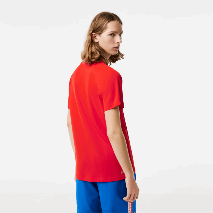 Lacoste SPORT Breathable Abrasion-Resistant Interlock Polo 646T163 Red S5H Men