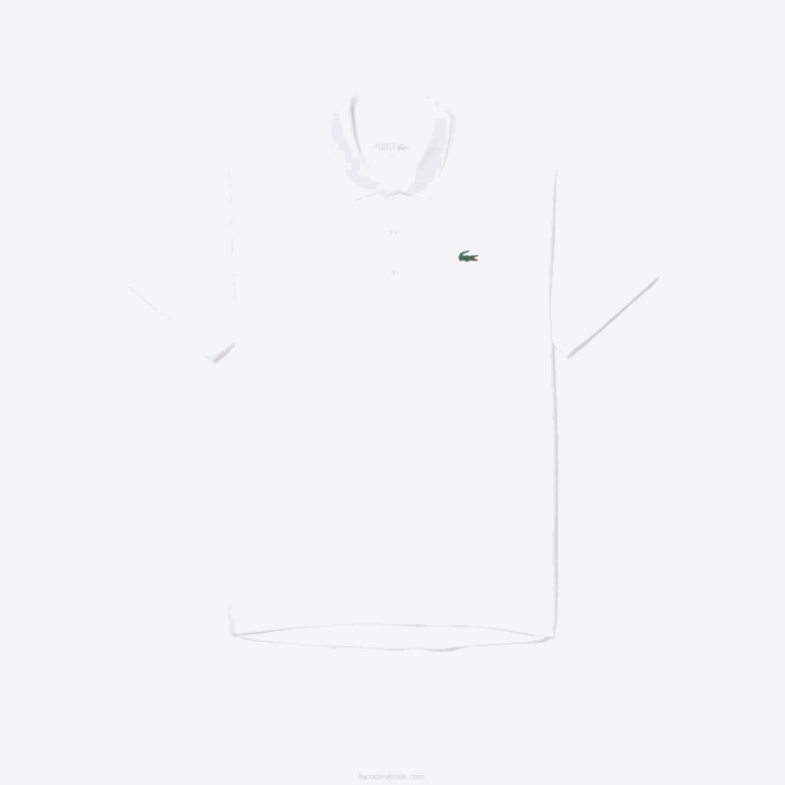 Lacoste SPORT Breathable Abrasion-Resistant Interlock Polo 646T164 White 001 Men