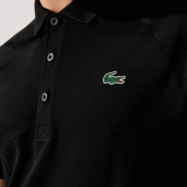 Lacoste SPORT Breathable Abrasion-Resistant Interlock Polo 646T165 Black 031 Men