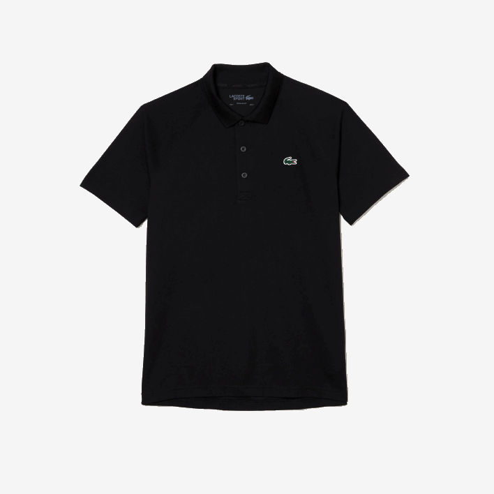 Lacoste SPORT Breathable Abrasion-Resistant Interlock Polo 646T165 Black 031 Men