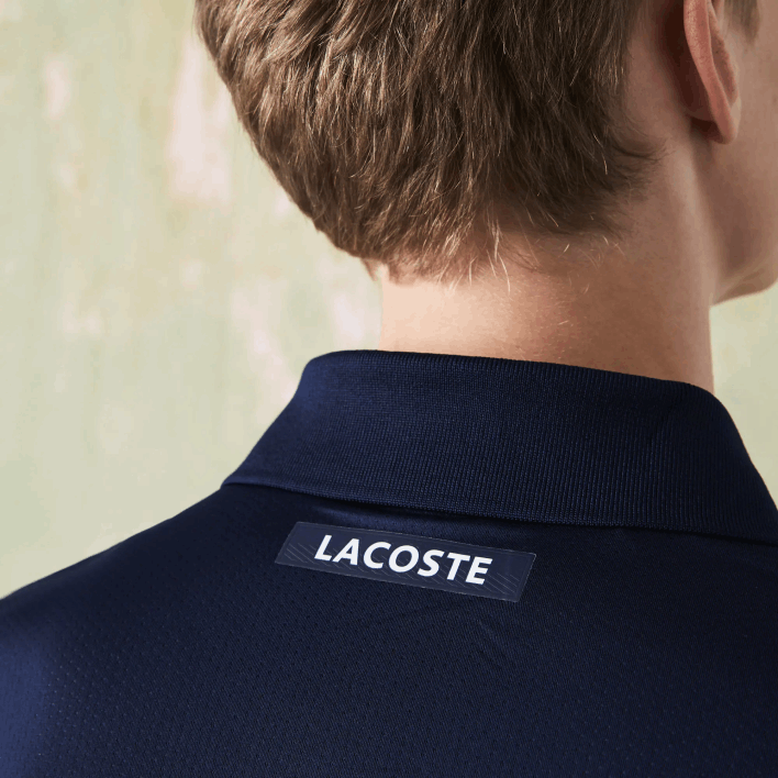 Lacoste SPORT Ultra-Dry Pique Tennis Polo 646T784 Navy Blue Purple Green XC3 Men