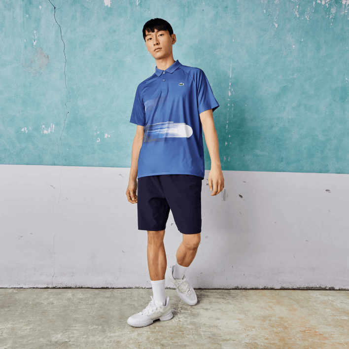 Lacoste SPORT x Novak Djokovic Light Stretch Shorts 646T1532 Blue 78X Men