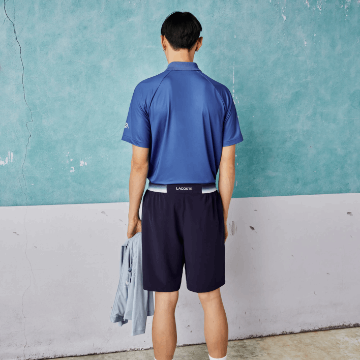 Lacoste SPORT x Novak Djokovic Light Stretch Shorts 646T1532 Blue 78X Men