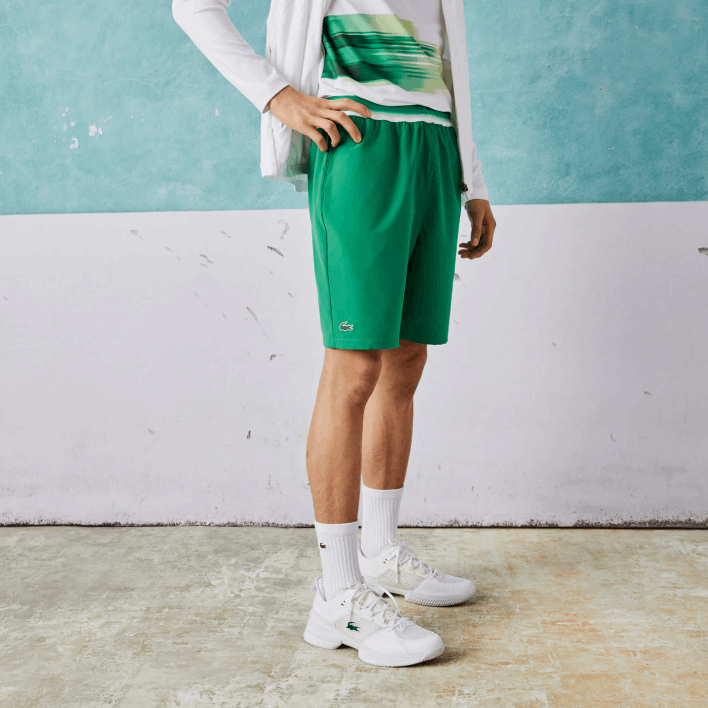 Lacoste SPORT x Novak Djokovic Light Stretch Shorts 646T1534 Green LDM Men