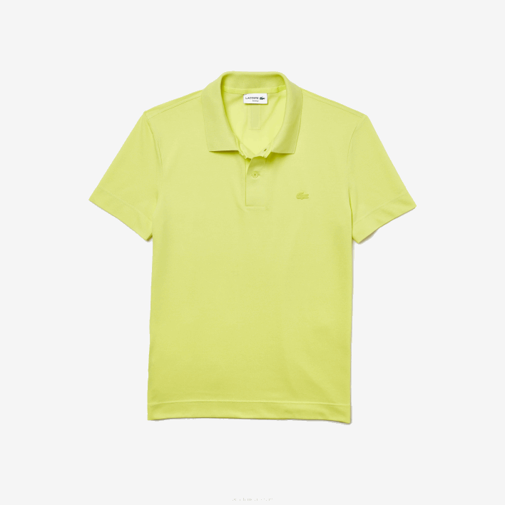 Lacoste Slim Fit Organic Stretch Cotton Pique Polo 646T600 Flashy Yellow TUK Men