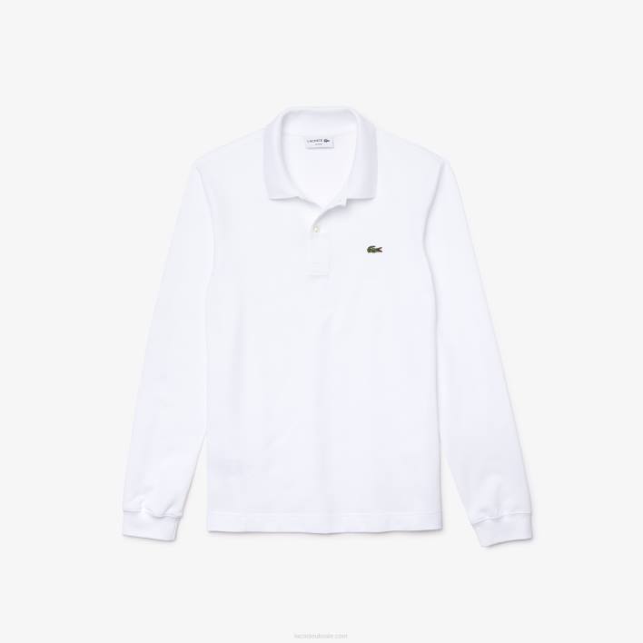 Lacoste Slim Fit Petit Pique Polo 646T686 White 001 Men