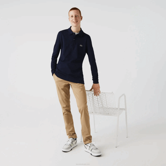 Lacoste Slim Fit Petit Pique Polo 646T687 Navy Blue 166 Men