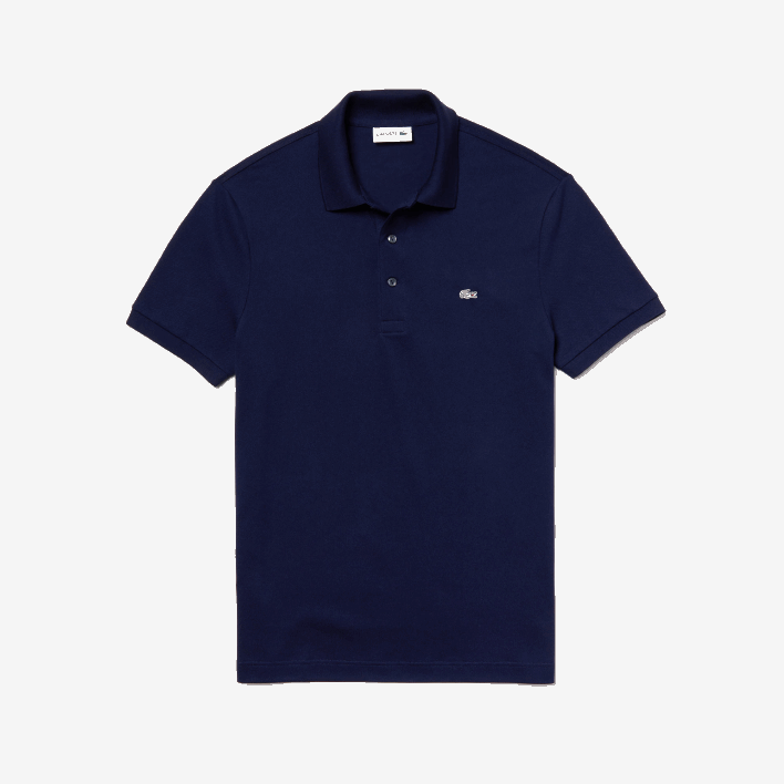 Lacoste Slim Fit Petit Pique Stretch Polo 646T563 Navy Blue 166 Men