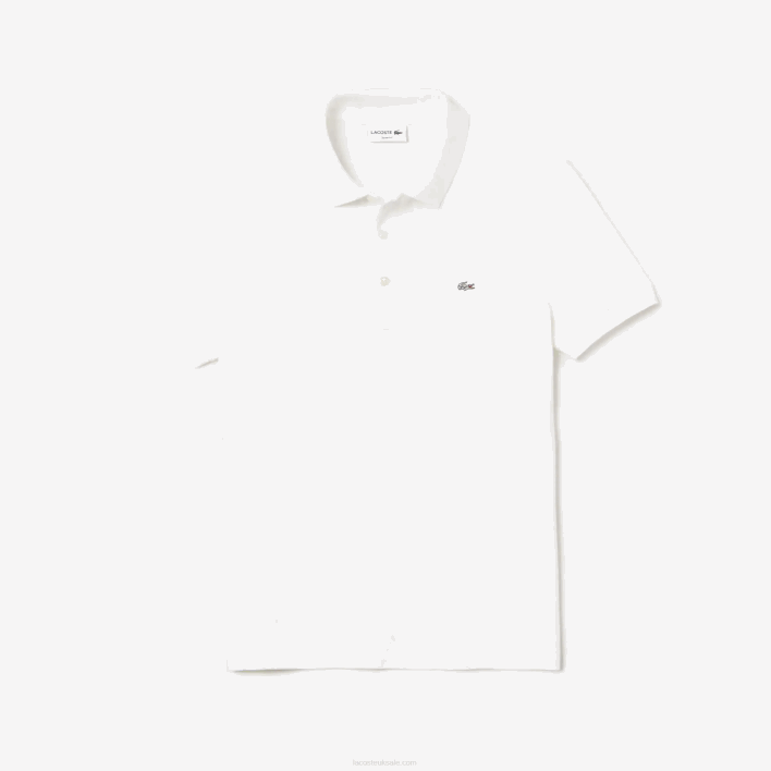 Lacoste Slim Fit Petit Pique Stretch Polo 646T564 White 001 Men