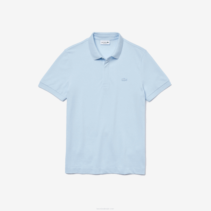 Lacoste Smart Paris Stretch Cotton Pique Polo 646T632 Light Blue T01 Men