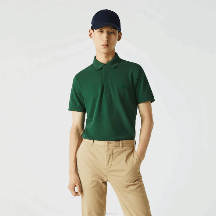Lacoste Smart Paris Stretch Cotton Pique Polo 646T658 Green 132 Men