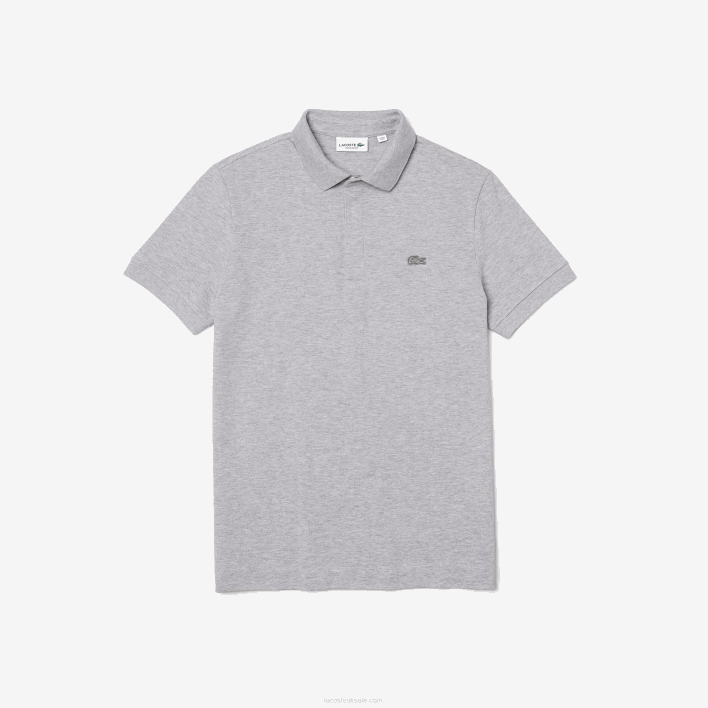 Lacoste Smart Paris Stretch Cotton Pique Polo 646T659 Grey Chine CCA Men