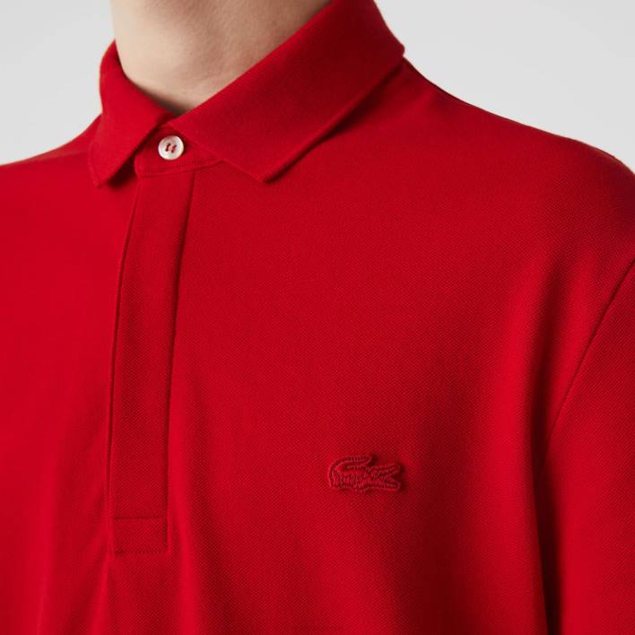 Lacoste Smart Paris Stretch Cotton Pique Polo 646T726 Red 240 Men