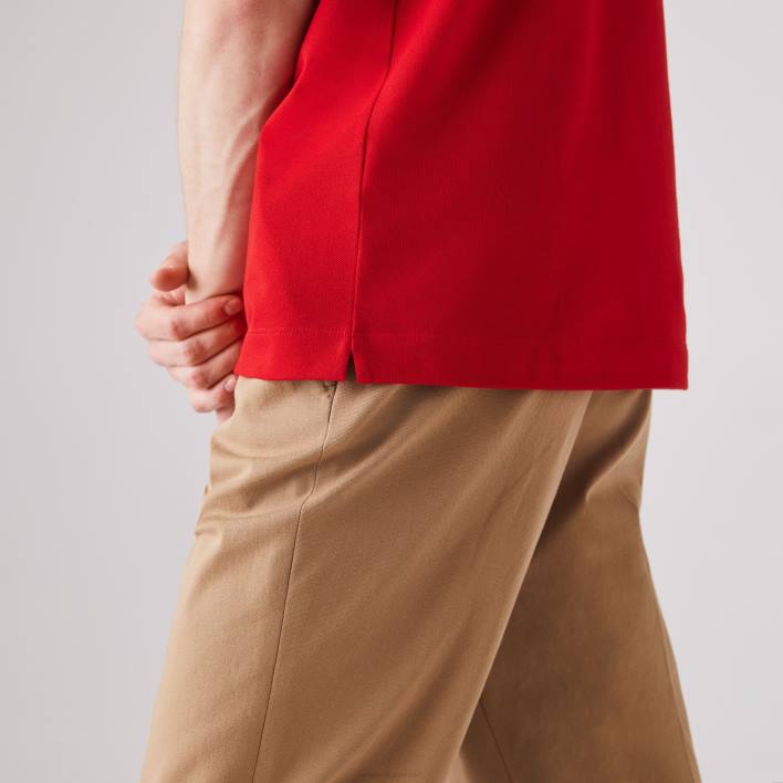 Lacoste Smart Paris Stretch Cotton Pique Polo 646T726 Red 240 Men