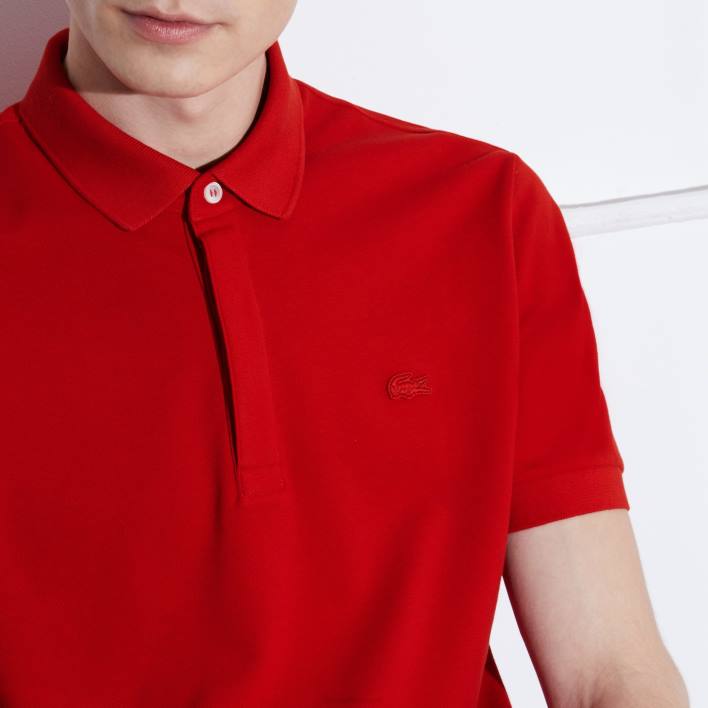 Lacoste Smart Paris Stretch Cotton Pique Polo 646T726 Red 240 Men
